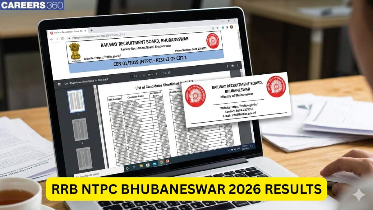 RRB NTPC Bhubaneshwar Result 2026 - Steps to Download CBT 1 UG Level Result PDF, Cutoff